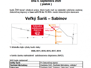 Výluka – 4. septembra 2020