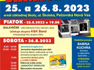 25. ročník Pečovskonovoveského remeselného jarmoku – 25. a 26.8.2023
